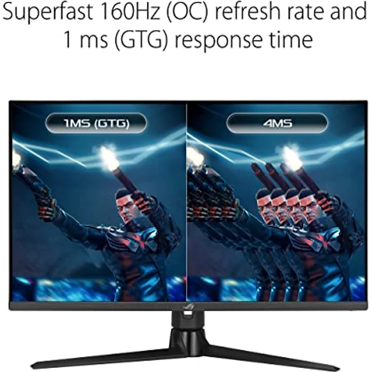 ASUS ROG Strix XG32UQ - 32 Zoll 4k UHD Gaming Monitor - 160 Hz, 1ms GtG, Freesync Premium Pro & G-Sync, DisplayHDR 600 - Fast IPS Panel, 16:9, 3840 x 2160, DP 1.4 DSC, HDMI 2.1, USB, ergonomisch – Bild 3
