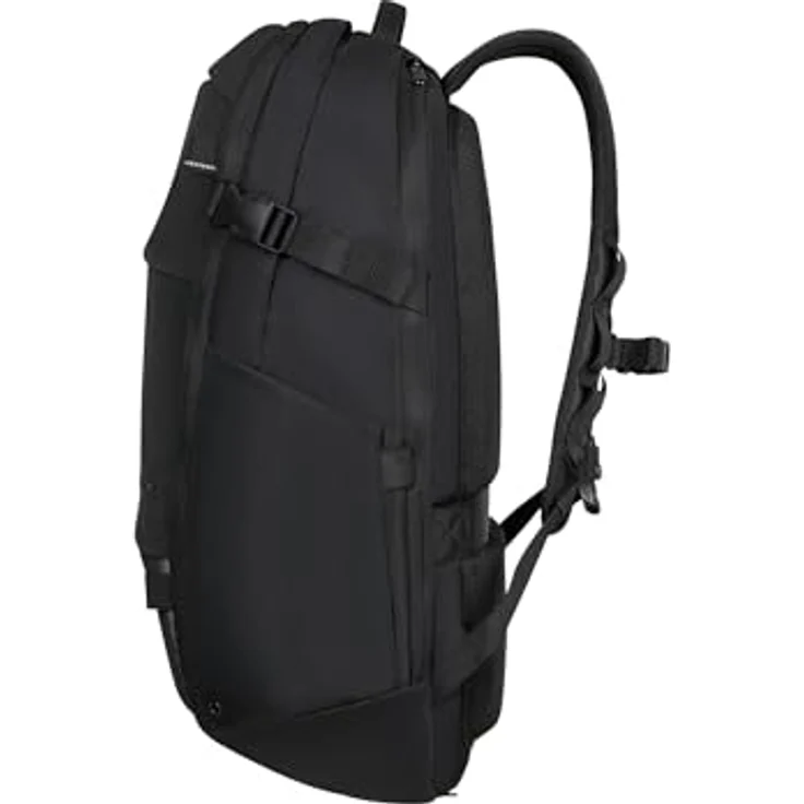 American Tourister Pacepro Laptop Rucksack 17.3 Zoll, organisiertes Fachsystem, Regenschutz mit reflektierenden Details, erweiterbar, Smart Sleeve – Schwarz (Flash Black), 31.5/38 L – Bild 4