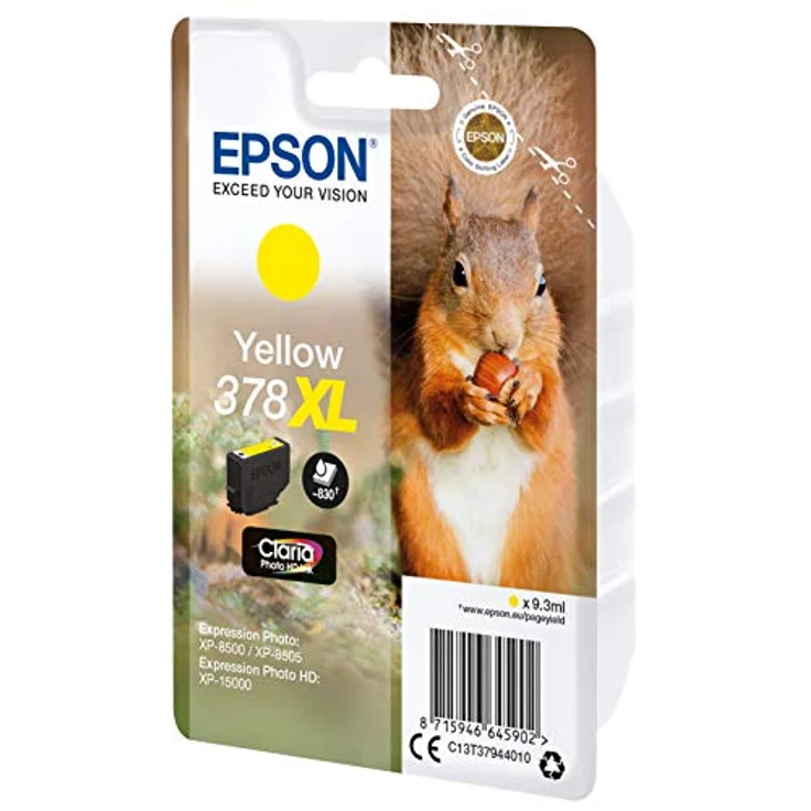 Epson Original 378XL Tinte Eichhörnchen, XP-8500 XP-8600 XP-8605 XP-15000 (gelb) – Bild 3
