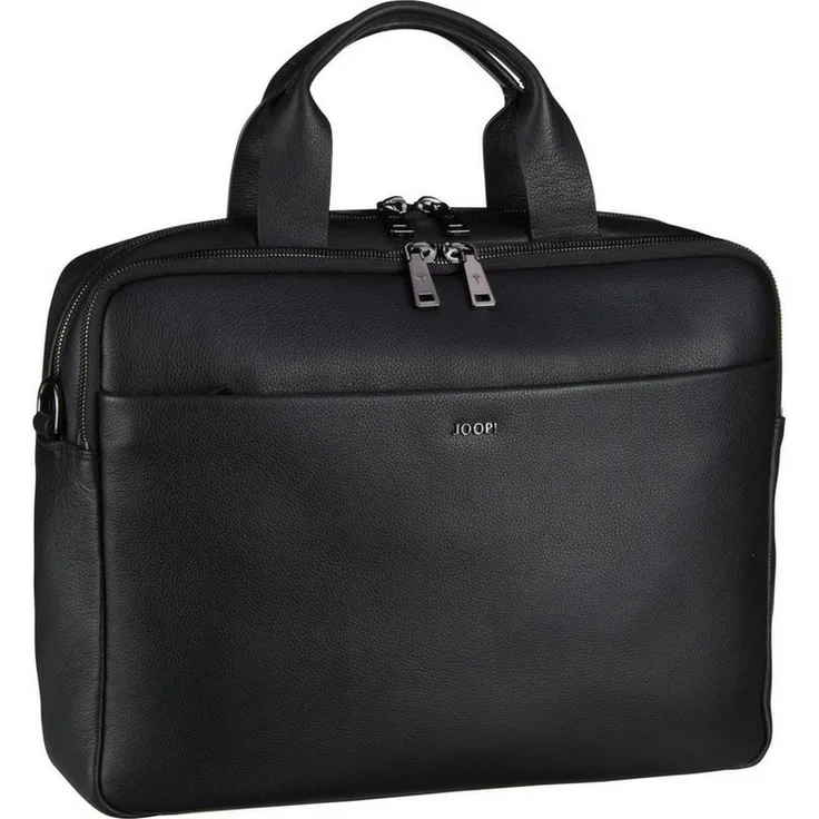 JOOP! Aktentasche Cardona Pandion BriefBag MHZ, Rindleder Aktentasche mit Laptopfach, Organizer, passend für A4 Ordner, schwarz - Preisvergleich