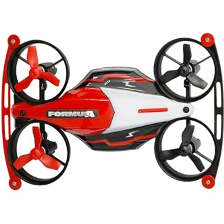 Amewi Formula Track Race Drohne, 2-in-1 RC Drohne mit Rennstrecke, rot, Ready-to-Run, 360-Grad-Stunts, LED-Beleuchtung, bis zu 10 Minuten Betriebszeit – Bild 4