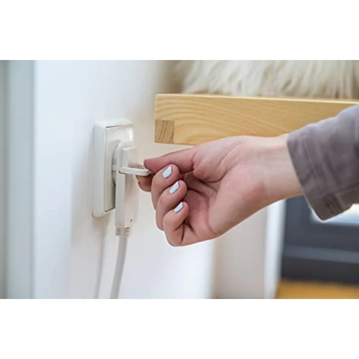 Brennenstuhl Qualitäts-Kunststoff-Verlängerungskabel mit Flachstecker (Verlängerungskabel flach für innen mit 2m Kabel) weiß – Bild 4