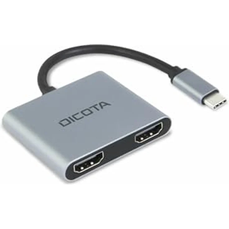 DICOTA Laptop-Dockingstation 4-in-1 USB-C Mini Docking Station, 4K HDMI, Silber – Bild 2