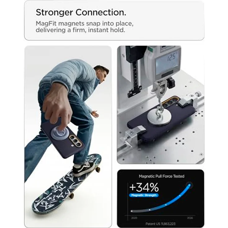 Spigen Nano Pop MagFit Hülle für Samsung Galaxy S26, Zweifarbiges Design, Stylisch Dünn, Staubfrei, Kompatibel mit MagSafe - Blueberry Navy – Bild 5