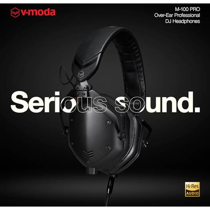 V-Moda M-100 PRO, Over-Ear DJ-Kopfhörer mit Keramik-Treibern, 5 Hz - 40 kHz Frequenzbereich, schwarzes Design – Bild 2