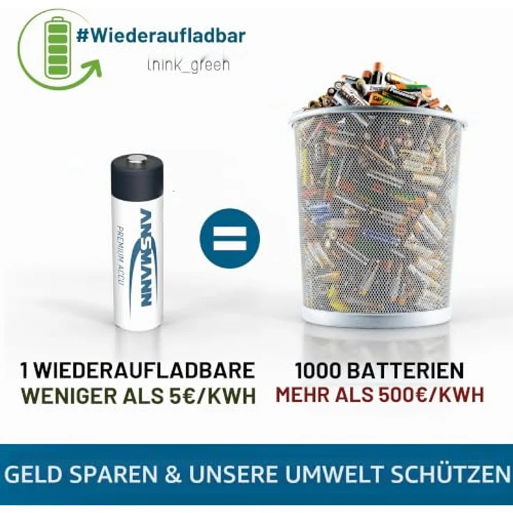 ANSMANN Akku AA 2700mAh NiMH 1,2V, Hochleistungsbatterien für hohe Stromanforderungen, 8 Stück – Bild 4
