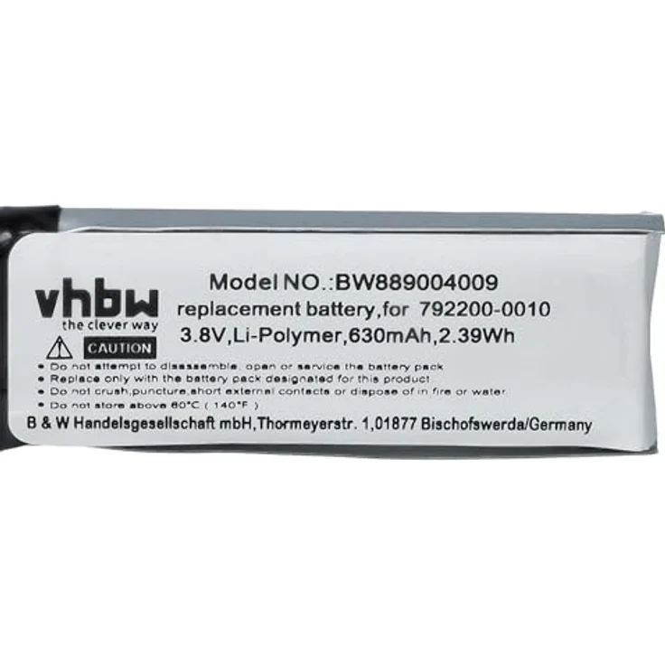 vhbw Akku Ersatz für Bose 792200-0010, 630 mAh, 3,8 V, Li-Ion für Wireless Headset Kopfhörer – Bild 5