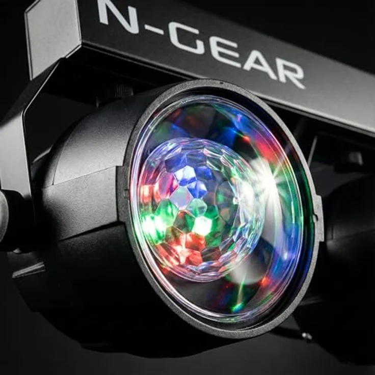 N-Gear Partybar FIVE, LED Partylicht mit 4 RGB Parspots und UV Strobelight, DMX steuerbar, inkl. Fernbedienung – Bild 5