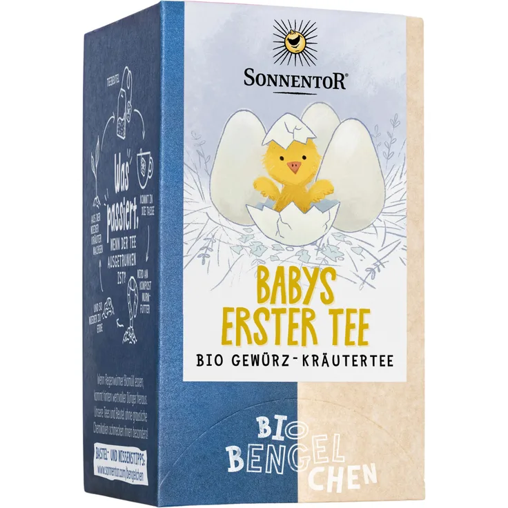 Sonnentor Babys erster Tee Bio-Kräutertee, vegan, 18 Beutel, 27 g, koffeinfrei, milde Gewürze für Säuglinge