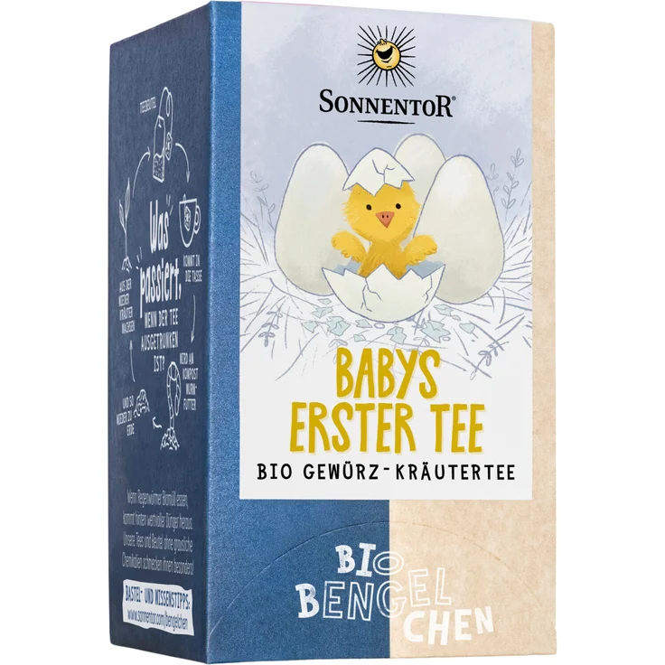 Sonnentor Babys erster Tee Bio-Kräutertee, vegan, 18 Beutel, 27 g, koffeinfrei, milde Gewürze für Säuglinge