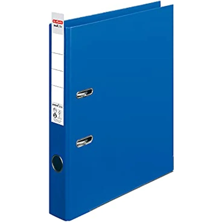 Herlitz Aktenordner maX.file »protect plus«, schmal mit Griffloch und Kantenschutz, DIN A4, blau - Preisvergleich – Bild 2