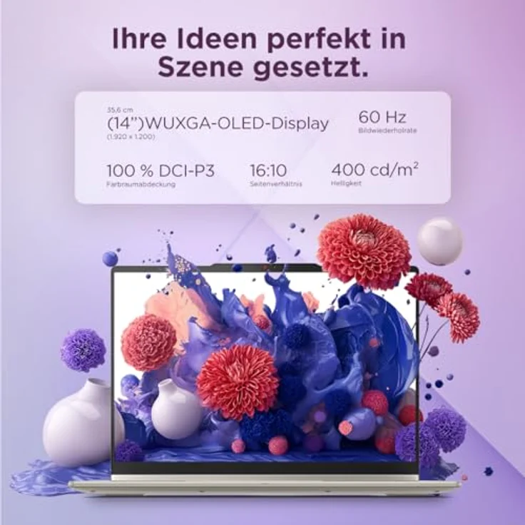LENOVO Yoga 7 2-in-1 14AGP11 Copilot+ PC, 14 Zoll WUXGA Touchscreen, AMD Ryzen™ AI 5 435, 16 GB RAM, 512 GB SSD, Windows 11 Home, Muschelfarbe – Bild 8
