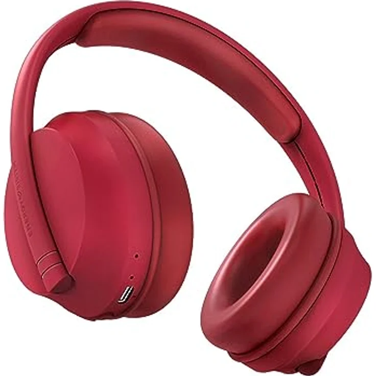 Energy Sistem Hoshi ECO Headset, Drahtloser Kopfbügel mit aktiver Geräuschunterdrückung, Bluetooth 5.3, 23 Stunden Akkulaufzeit, Rot – Bild 2