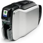 Zebra Plastic Card Printer ZC300, Etikettendrucker mit 90000 dpi, Schwarz, Silber