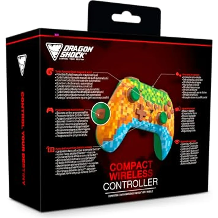 DRAGON SHOCK PopTop Wireless Controller Cubes, Bluetooth Gamepad für Nintendo Switch mit Turbo-Funktion und Vibrationsanpassung – Bild 7