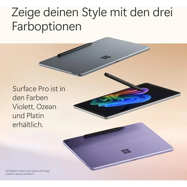 Microsoft Surface Pro Copilot+ PC, 12” LCD Touchscreen, Snapdragon® X Plus, 16GB RAM, 256GB SSD, 1. Edition, Platin – Bild 5