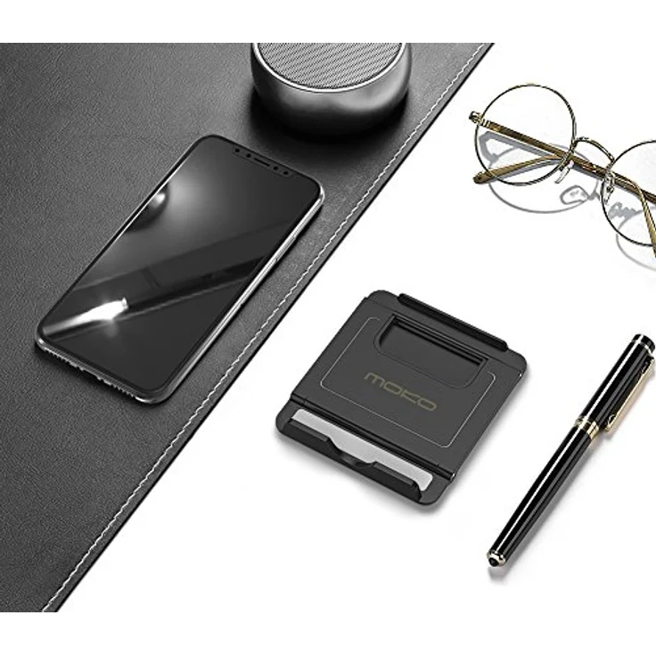 MoKo Mini Portable Handy / Tablet Ständer(2 Pack)- Faltbar Desktop Halterung für 6-8'' Tablet, E-Reader, Handy, iPhone 7 / 7 Plus/ 8/ X, iPad, Galaxy Tab, S7/ S7 Edge, Galaxy Note 8, Schwarz?2 – Bild 10