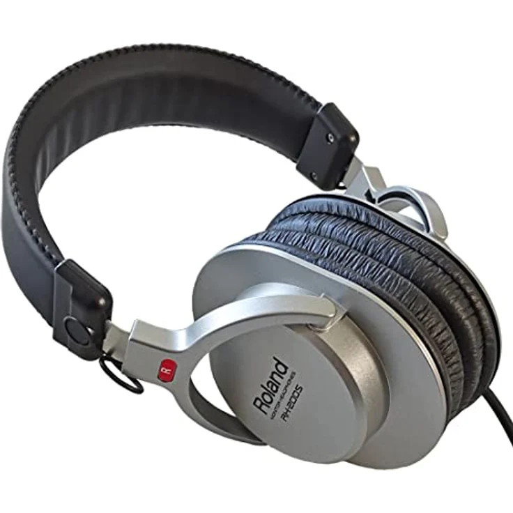 Roland RH-200S Kopfhörer Silver mit Wandhalter, Linearer Frequenzgang, Neodym-Treiber, 3,4m Spiralkabel – Bild 3