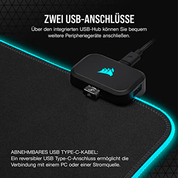 Corsair CH-9417080-WW Mauspad Gaming-Mauspad Schwarz (CH-9417080-WW) – Bild 5