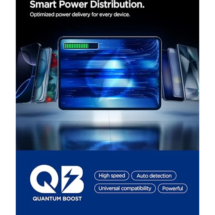 Spigen Essential Powerbank 20000mAh, 30W USB-C PD 3.0 Schnellladefunktion, inkl. Tasche & 1m USB-C Kabel, schwarz, kompatibel mit iPhone 17/16/15 Pro Max, Samsung Galaxy A57 A37 5G S26, Pixel 10a – Bild 5