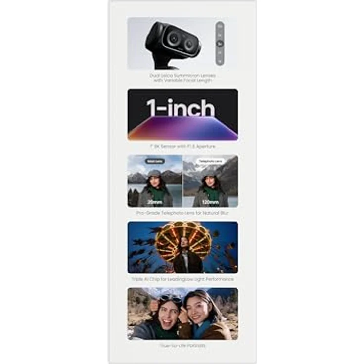 Insta360 Luna Ultra Creator Bundle, 8K 1-Zoll-Sensor, professionelle Stabilisierung, Farbe: Schwarz – Bild 6