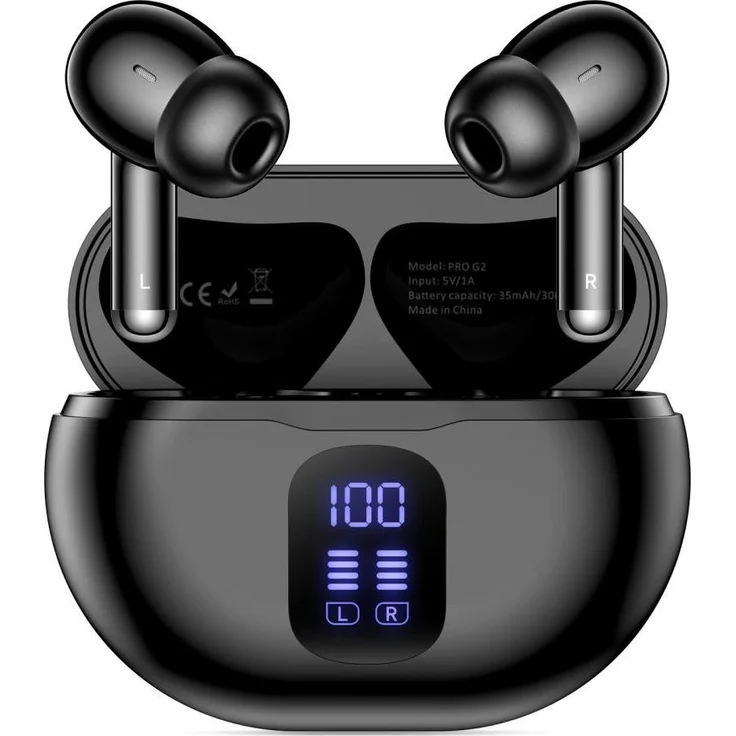 Tech-Protect UltraBoost TWS Pro G2 In-Ear Kopfhörer mit Bluetooth 5.4, 13mm Treibern und ENC-Technologie