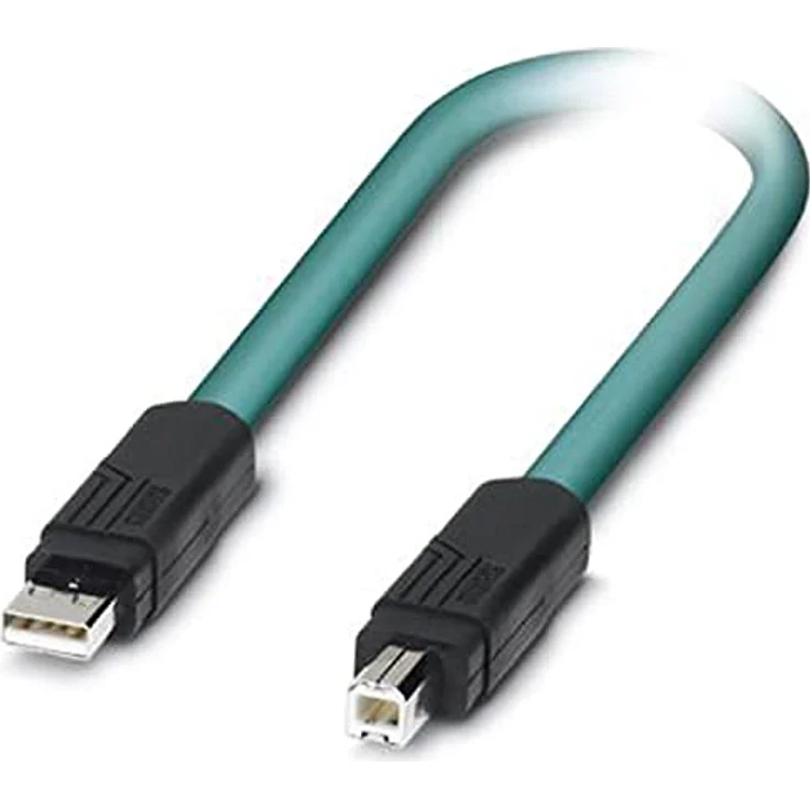 PHOENIX CONTACT VS-04-2X2X26C7/7-SDA/SDB/1.0 Konfektioniertes USB-Kabel, 1m Länge, Wasserblau – Bild 1