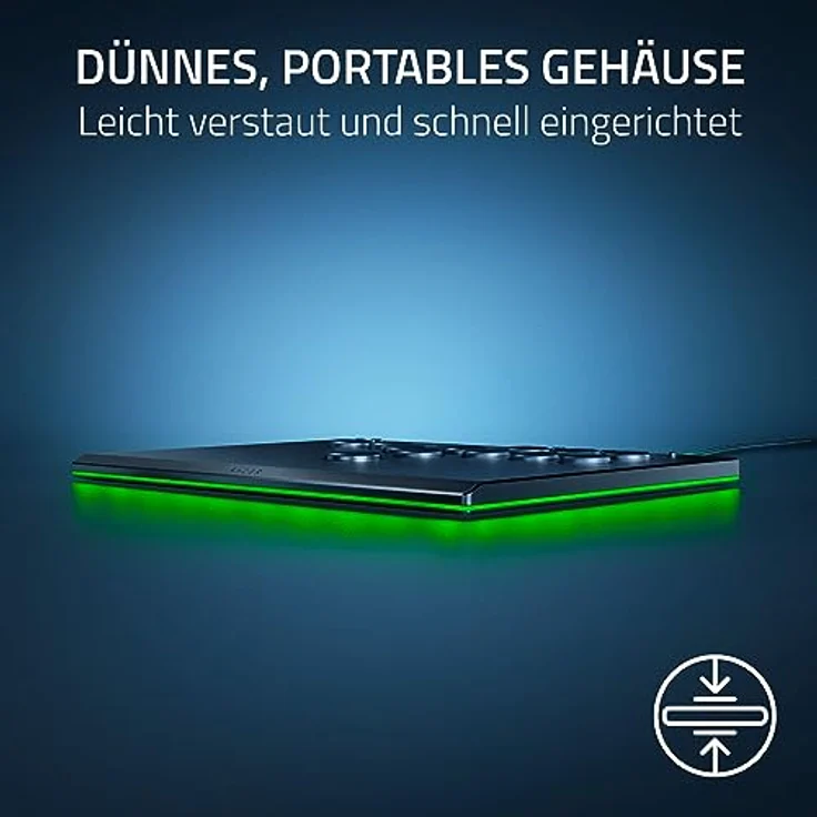 Razer Kitsune - Optischer All-Button-Arcade-Controller für PS5 und PC (Layout mit 4 präzisen Bewegungstasten, Flache lineare optische Switches von Razer, Dünnes, portables Gehäuse) Schwarz – Bild 4