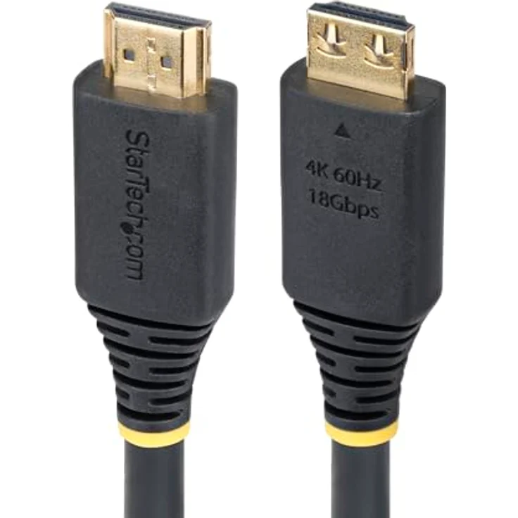 StarTech.com 4,5m High Speed HDMI-Kabel mit Griff-Steckern, 4K 60Hz/1440p 144Hz, 18 Gbps, HDR10, HDCP 2.2, schwarz – Bild 1