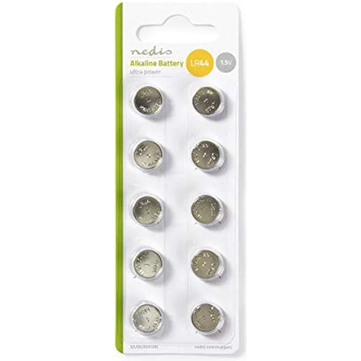 Nedis BAAKLR4410BL Alkali-Batterie LR44 | 10 Stück | Blister-Karte – Bild 2