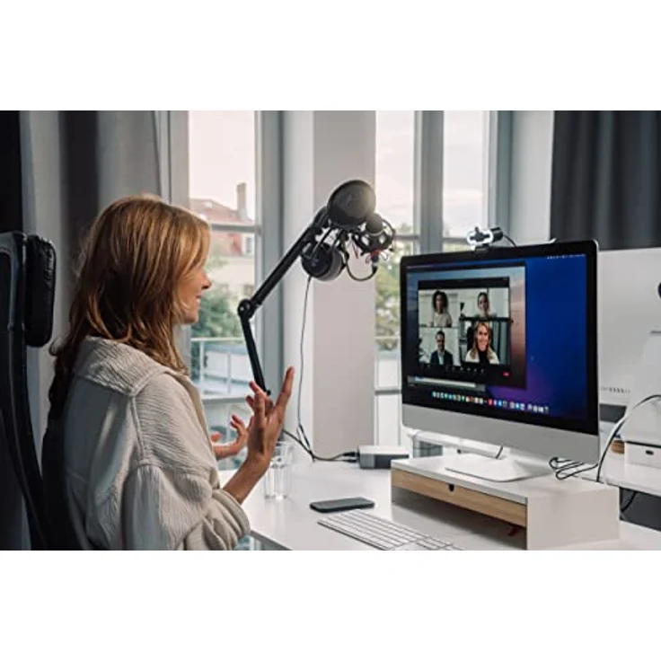 Verbatim AWC-02 Full HD-Webcam 2560 x 1440 Pixel, 1920 x 1080 Pixel Klemm-Halterung, Standfuß (49579) – Bild 2