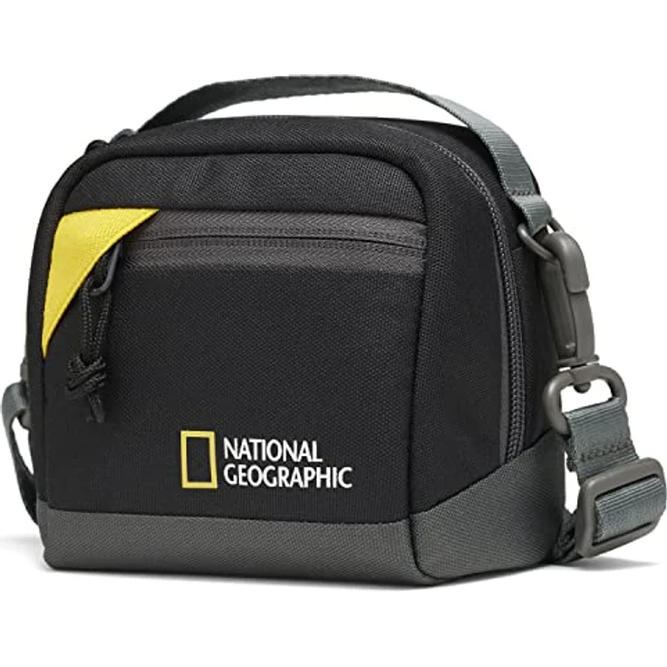 National Geographic NG E1 2350 Kameratasche, ultraleichte Fototasche für Kompaktkameras und Action-Kameras mit integriertem Gürtelschlaufe und abnehmbarem Tragegurt, Schwarz [Amazon-Exklusiv] – Bild 1