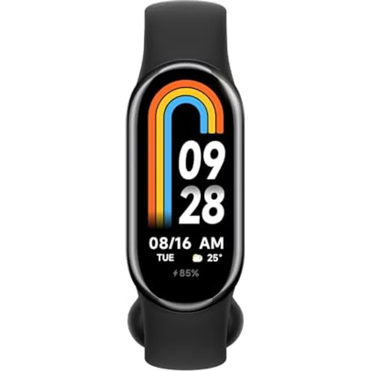 Xiaomi Smart Band 8 Fitness-Tracker, 1,62" AMOLED Display, 16 Tage Akkulaufzeit, 5ATM, SpO2 Tracking, Schlaf-und Pulsüberwachung, 150+ Trainings Modi, Schrittzähler, Graphite Black