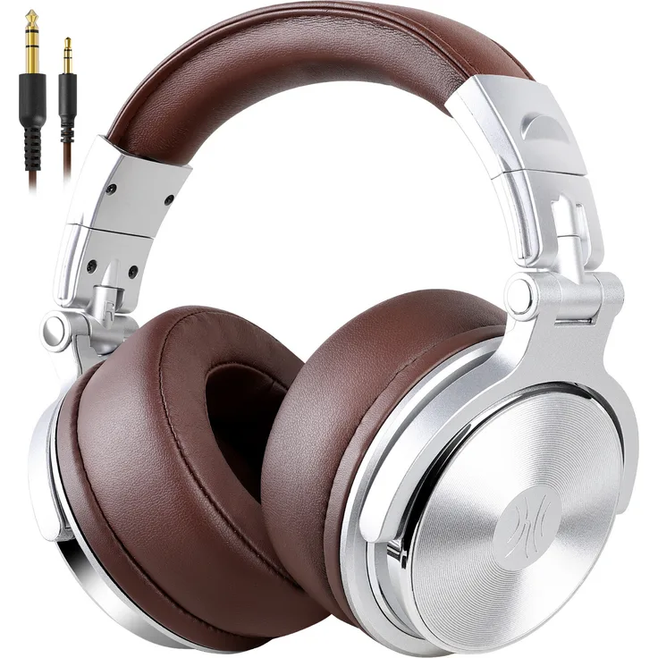 OneOdio Pro 40 silber-braun Kopfhörer mit 50-mm-Neodym-Treiber