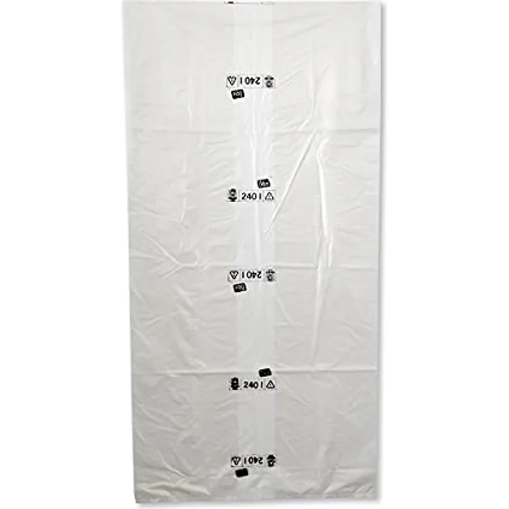 inapa Müllsack/Abfallsack Triline Öko: 240l, transparent – ✓reißfest ✓belastbar ✓100% recyclingfähig, 100 Sack