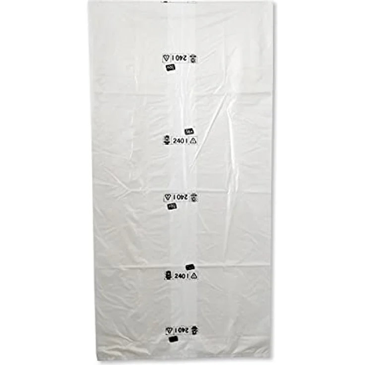 inapa Müllsack/Abfallsack Triline Öko: 240l, transparent – ✓reißfest ✓belastbar ✓100% recyclingfähig, 100 Sack – Bild 1