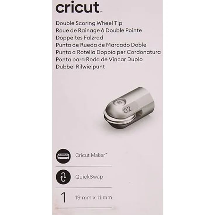 Cricut Double Scoring Wheel Tip, Doppelrill-/Doppelfalzwerkzeug für perfekte Falten mit patentiertem Raddesign, Silber – Bild 3