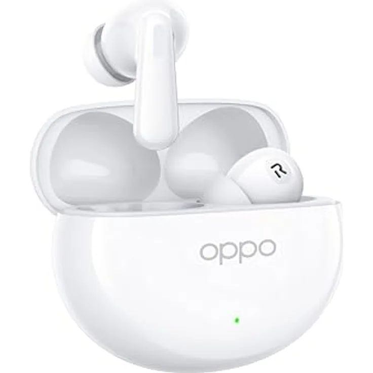 OPPO Enco Air4 Kabellose Kopfhörer mit Surround-Sound, aktive Geräuschunterdrückung, 12 Stunden Akkulaufzeit, geringe Latenz für Gaming und Widerstand IP55, Weiß