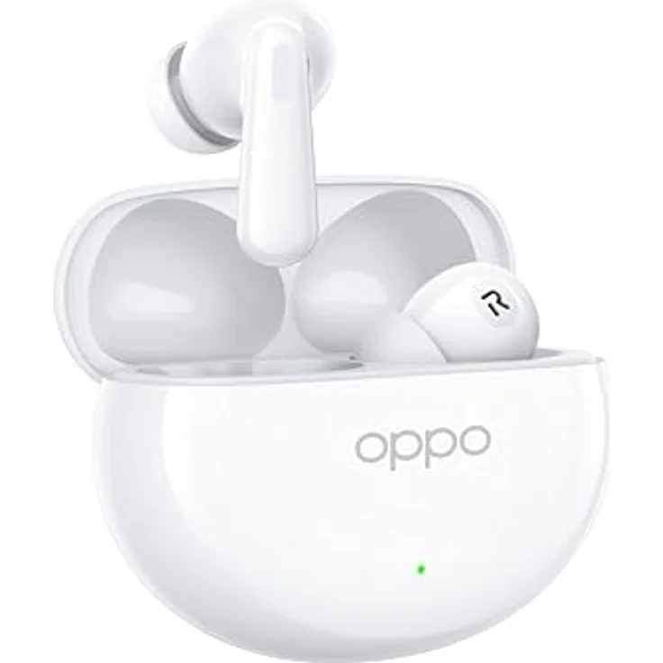 OPPO Enco Air4 Kabellose Kopfhörer mit Surround-Sound, aktive Geräuschunterdrückung, 12 Stunden Akkulaufzeit, geringe Latenz für Gaming und Widerstand IP55, Weiß – Bild 1