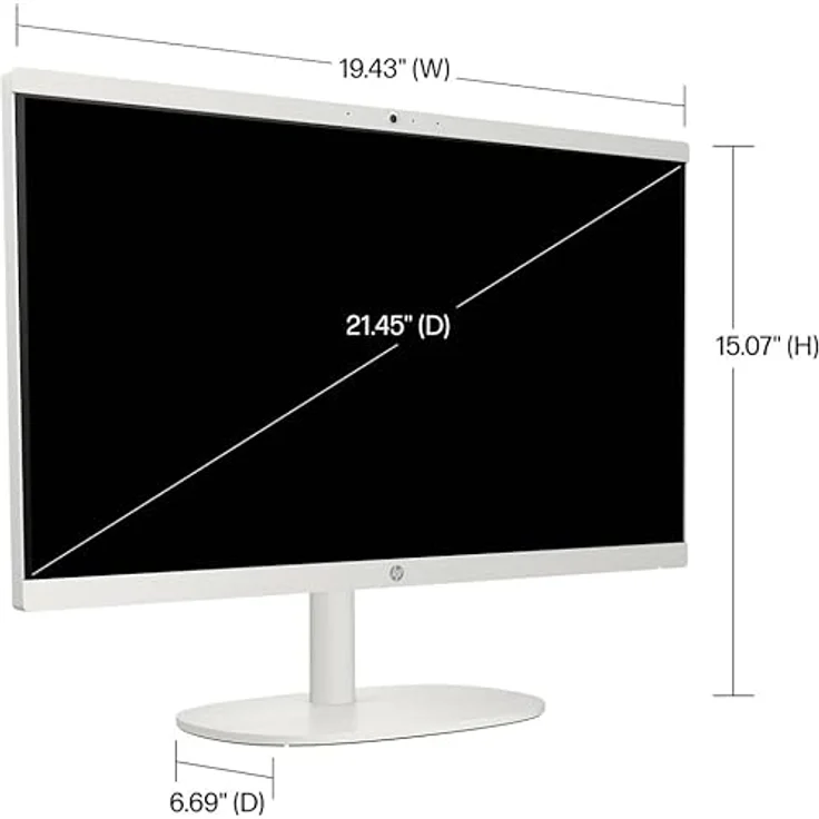 HP All-in-One Desktop Computer Pro, 54,6 cm FHD Anti-Glare Display, Intel Celeron J4025, 16GB RAM, 512GB SSD, Windows 11 Pro, mit Zubehör – Bild 3
