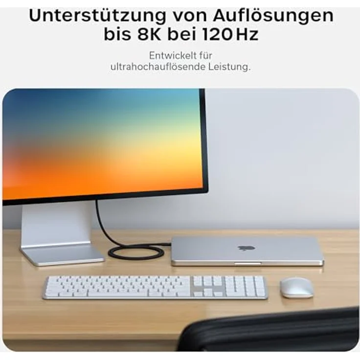 SATECHI Thunderbolt-5 Kabel, 240W PD, 120 Gb/s Datenübertragung, Dual 8K@60Hz, Triple 4K@144Hz, Geflochten, kompatibel mit iPhone 17, uvm. – Bild 5