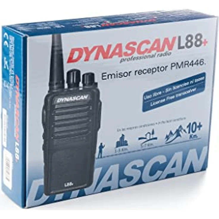 DynaScan L088 PMR Walkie-Talkie, schwarzes Handfunkgerät mit 16 Kanälen und VOX-Funktion – Bild 7