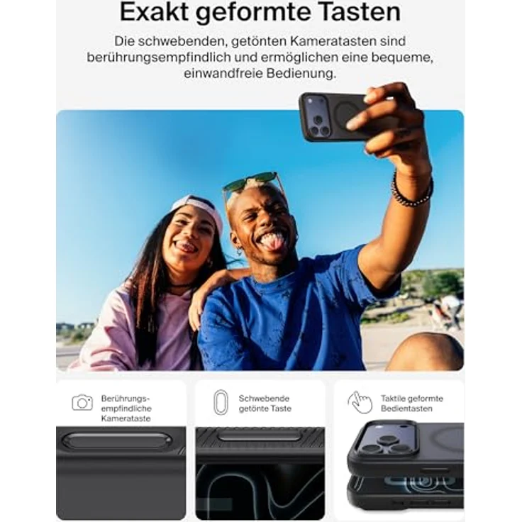 Belkin Grip SheerForce Schutzhülle für iPhone 17 Pro Max, Stossschutz bis 2m, strukturiert, Schwarz – Bild 5