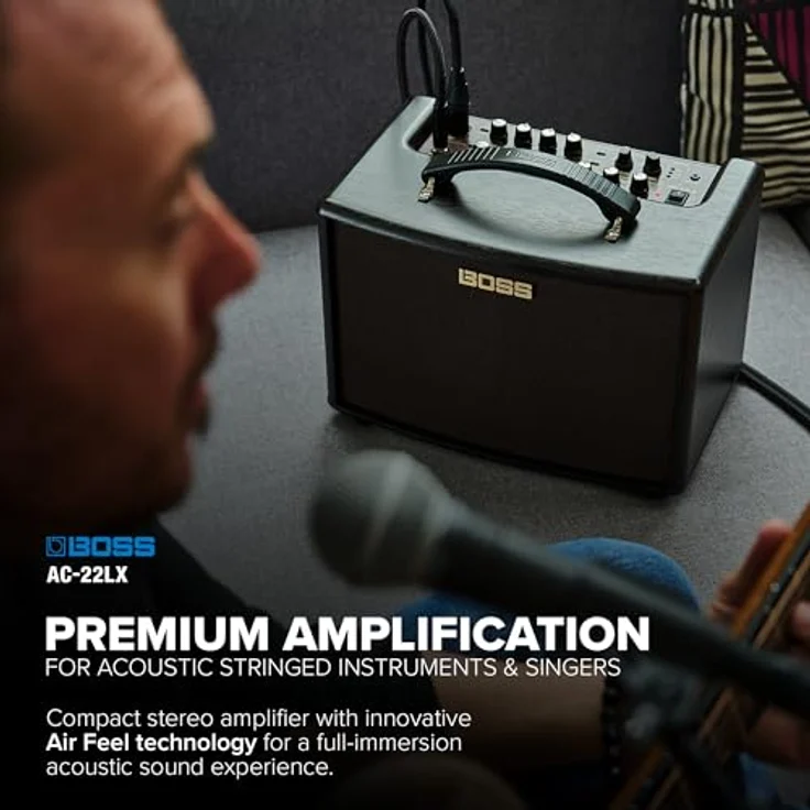 Boss by Roland AC-22LX Tragbarer Akustikverstärker mit 10W Stereo, XLR-Mikrofoneingang und integrierter Rhythmus-Box – Bild 2
