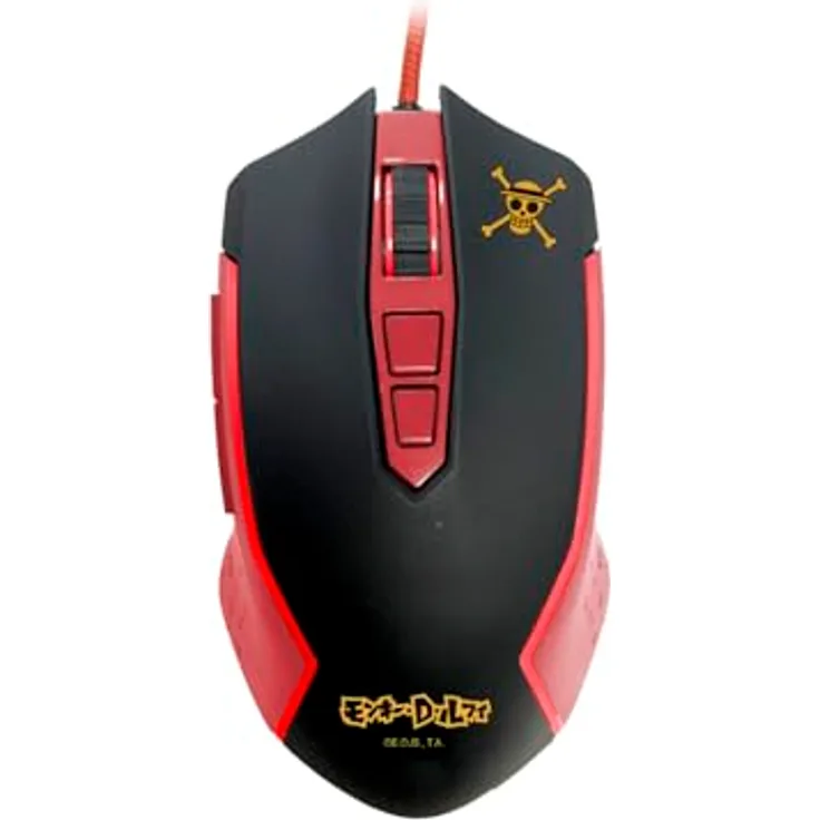 FRTEC One Piece Luffy Gaming-Maus mit Kabel, ergonomisches Design, RGB-Beleuchtung, einstellbare DPI bis 8000, kompatibel mit PC, Mac, PS5, Xbox Series X/S