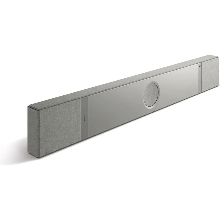 KEF XIO Silber, All-in-One-Soundbar mit 5.1.2-Konfiguration, Dolby Atmos, DTS:X, Sony 360 Reality Audio und 12 Class-D-Verstärker