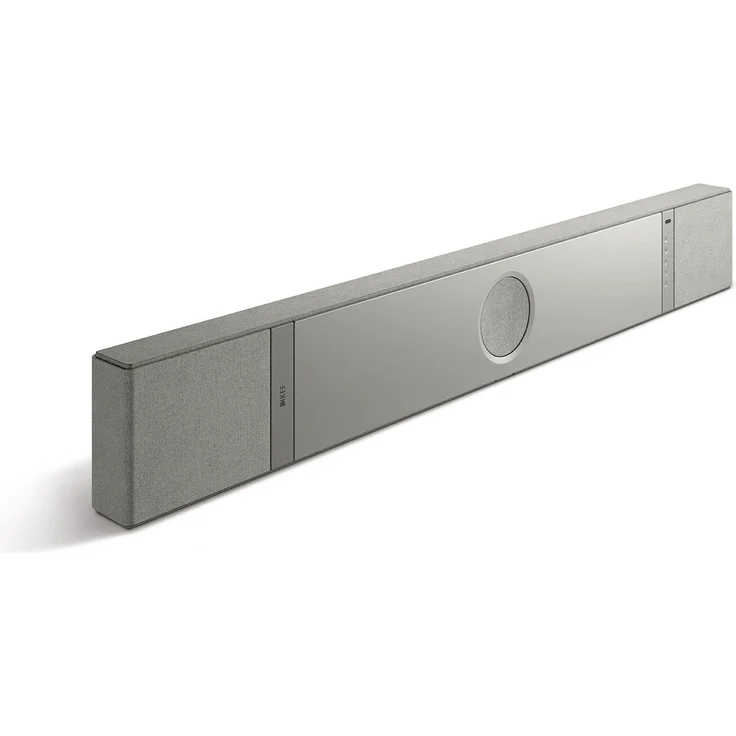 KEF XIO Silber, All-in-One-Soundbar mit 5.1.2-Konfiguration, Dolby Atmos, DTS:X, Sony 360 Reality Audio und 12 Class-D-Verstärker