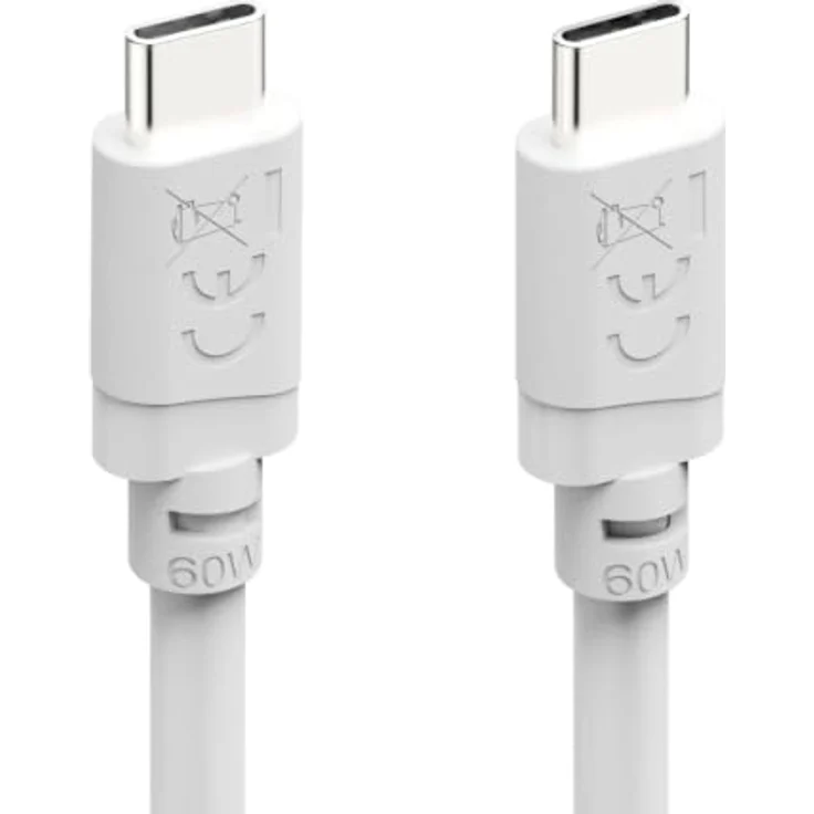 Hama USB-C auf USB-C Ladekabel, 2 m, 60 W, Weiß – Bild 4