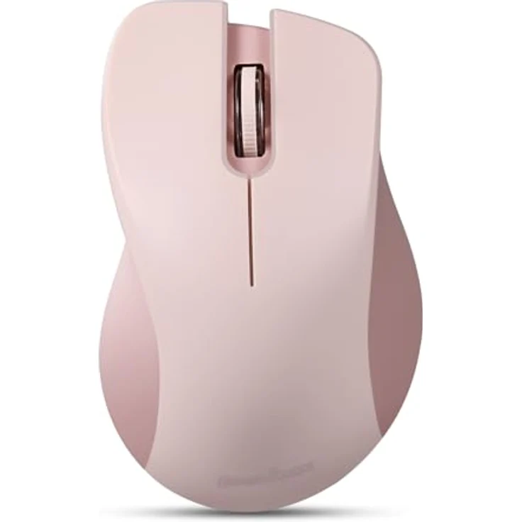 Perixx PERIMICE-621P Kabellose Maus - Silent Click mit Ergo Design - Kompatibel für Desktop und Laptop PC - Kabellos 2.4 GHz - Rosa – Bild 1