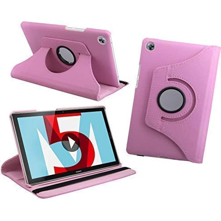 cofi1453 Schutz Tasche Hülle für Huawei MediaPad M5 10,8 Zoll - 360° Rotierbar mit Ständer, Rosa – Bild 1